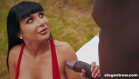 Sexy young blonde give stall visions wav