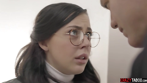 She gets fucked by a huge cock