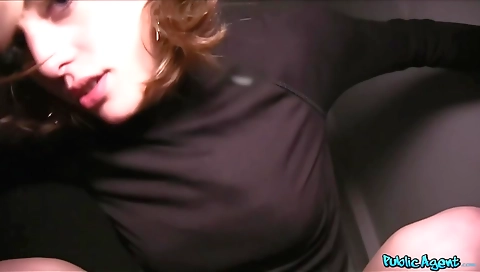 Cute blonde fucked in public